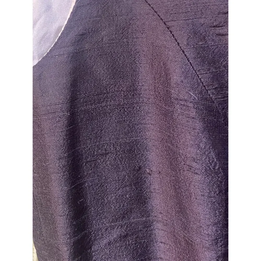 Lena Medoyeff Silk Midi Dress Women's Size SM Brown Pink Tie Straps - Picture 4 of 11